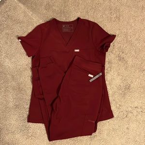 Maroon FIGS scrubs